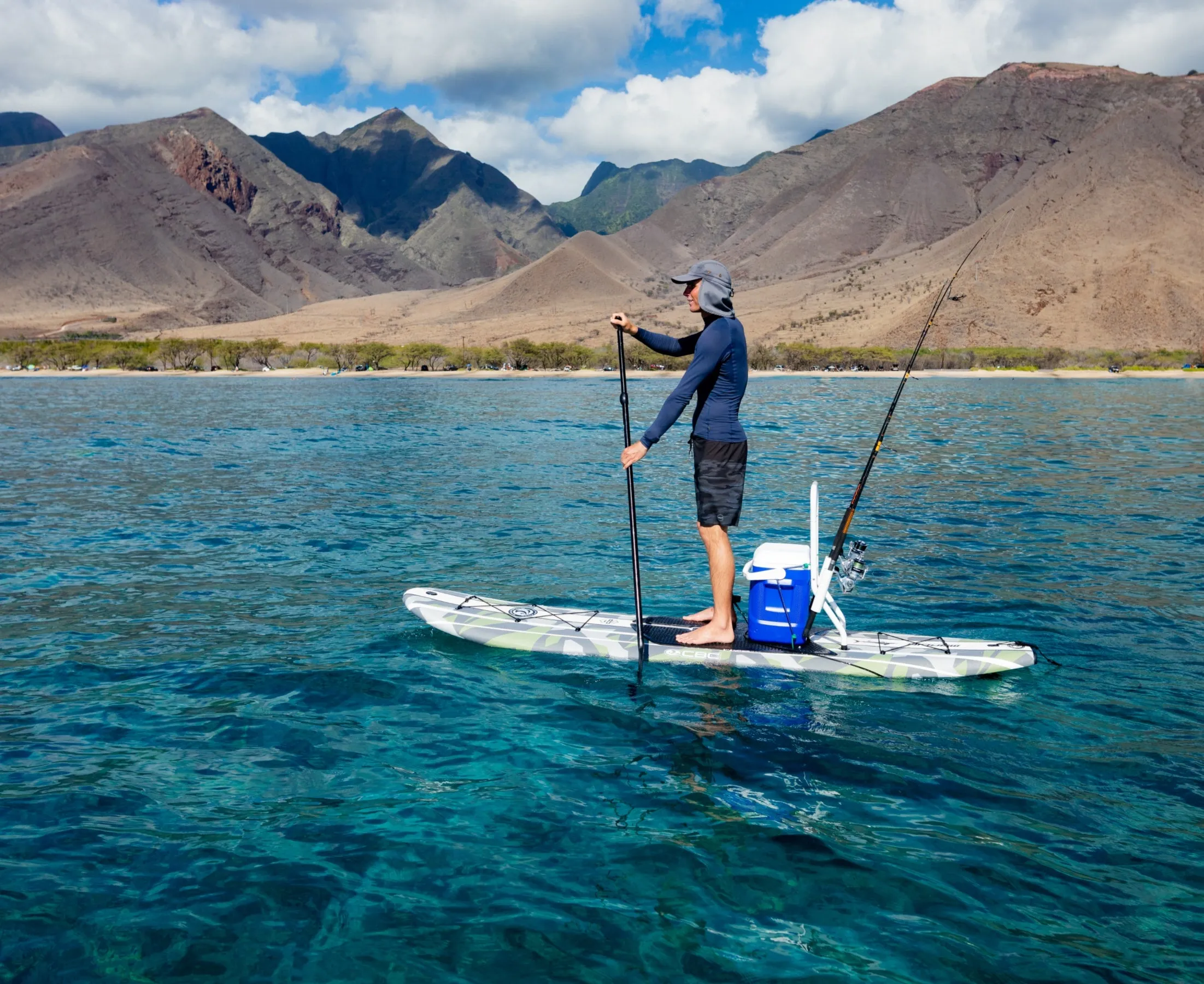 10' MARLIN Fishing SUP Pkg w/ Rod & Gear Rack