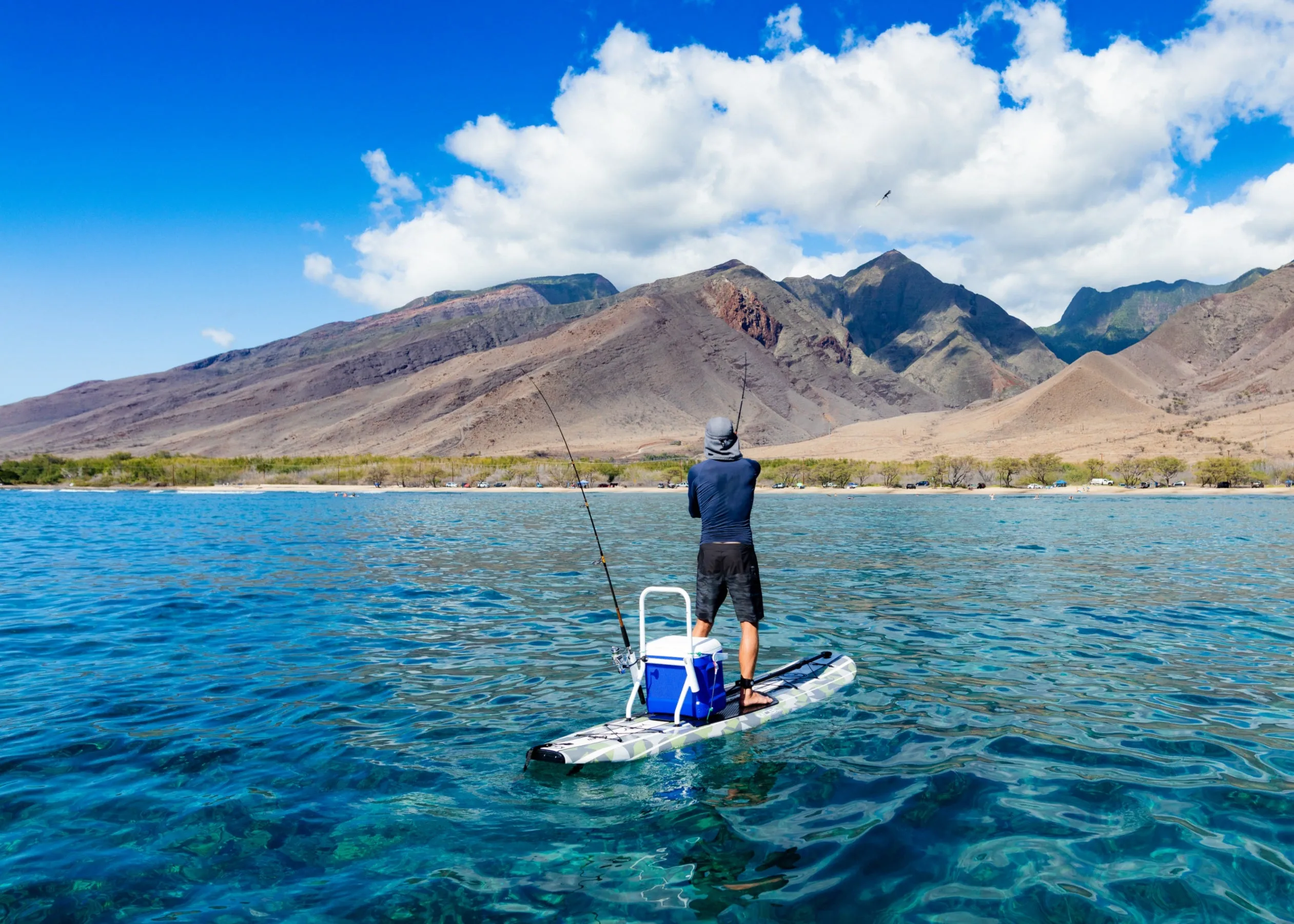 10' MARLIN Fishing SUP Pkg w/ Rod & Gear Rack