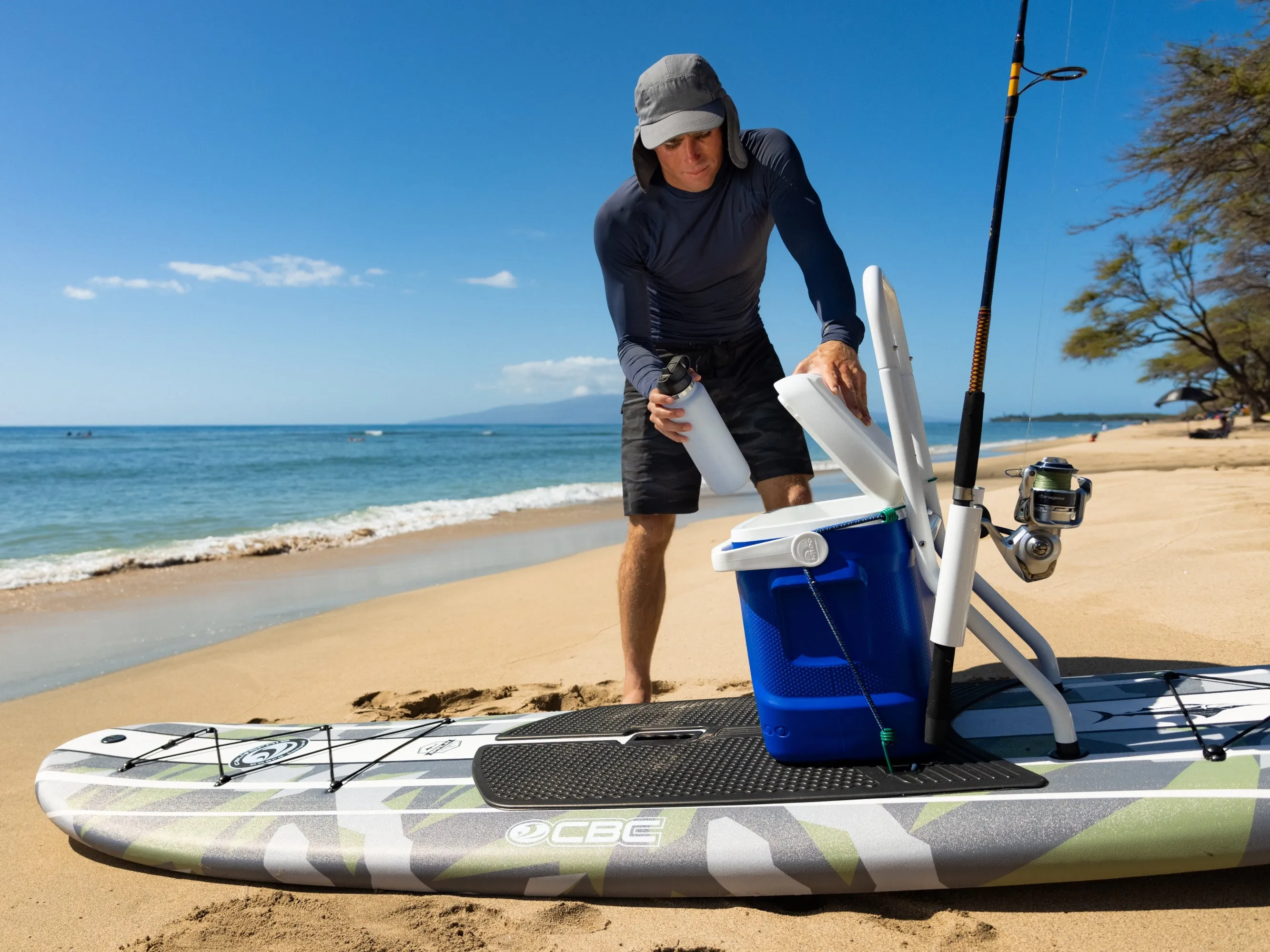 10' MARLIN Fishing SUP Pkg w/ Rod & Gear Rack