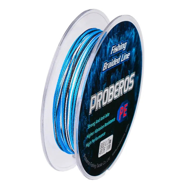 2 PCS PROBEROS 4 Edits 100M Strong Horse Fish Line, Line number: 4.0 / 40LB(Blue)