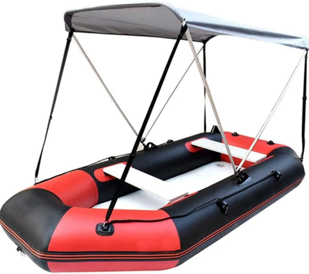 2-Person Inflatable Kayak, Canoe Thick Brushed Bottom, Wear-Resistant Rubber Kayak, Fishing Boat with Aluminum Oars and Air Pump,L
