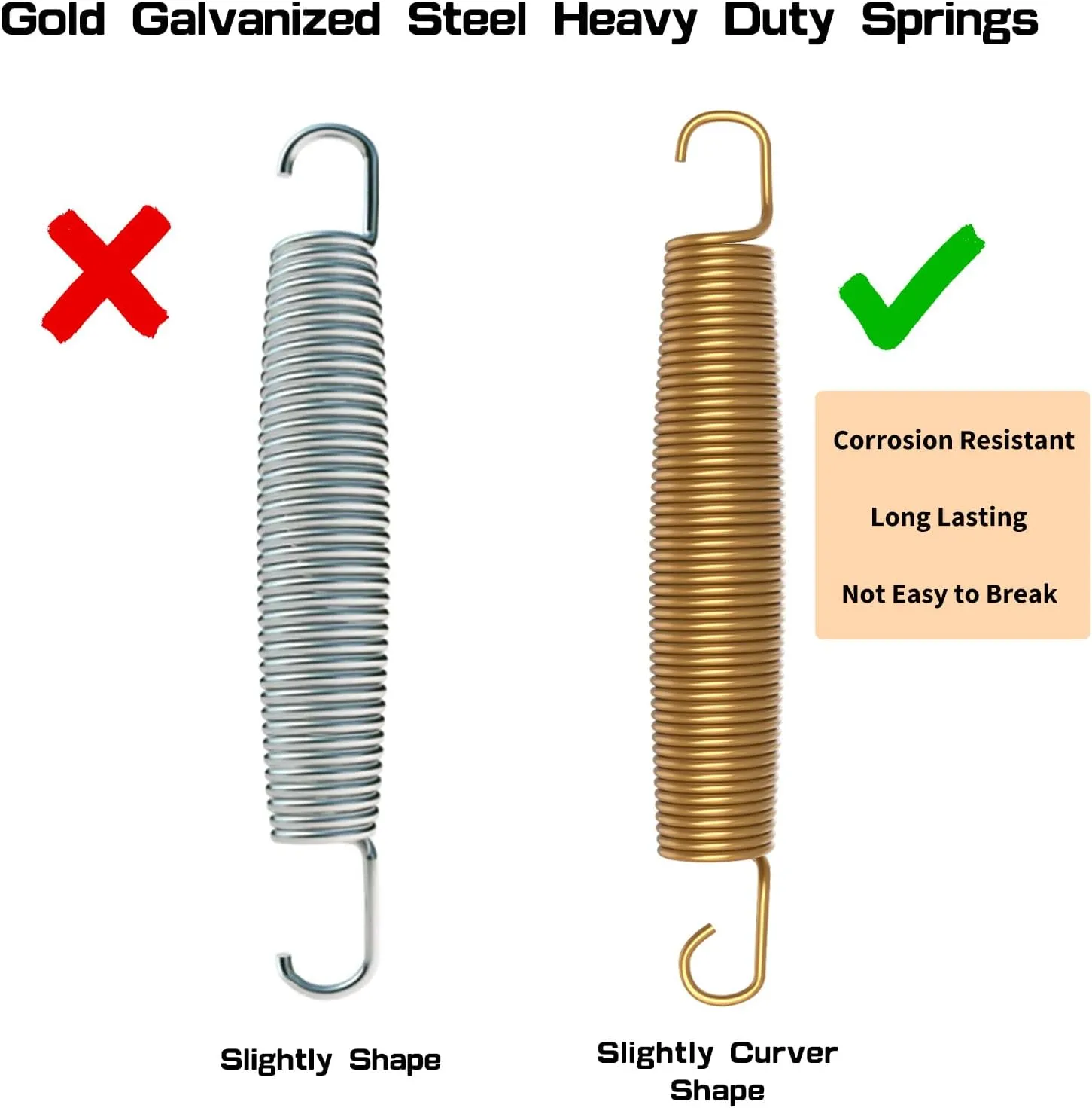 3.5", 5.5", 6.5", 7" Trampoline Springs with Free T-Hooks, Replacement Trampoline Springs, High-Extension,Weather-Resistant Commercial Size Springs,Trampoline Accessories 20 Pack