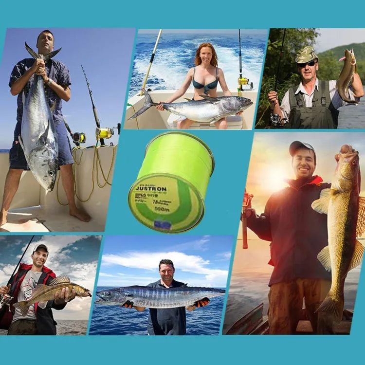 8.0# 0.50mm 18.4kg Tension 500m Extra Strong Imported Raw Silk Nylon Fishing Line(Transparent)