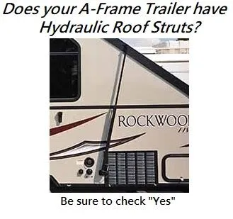 A-Frame Teardrop Trailer Side Tent Tan/Brown Trim