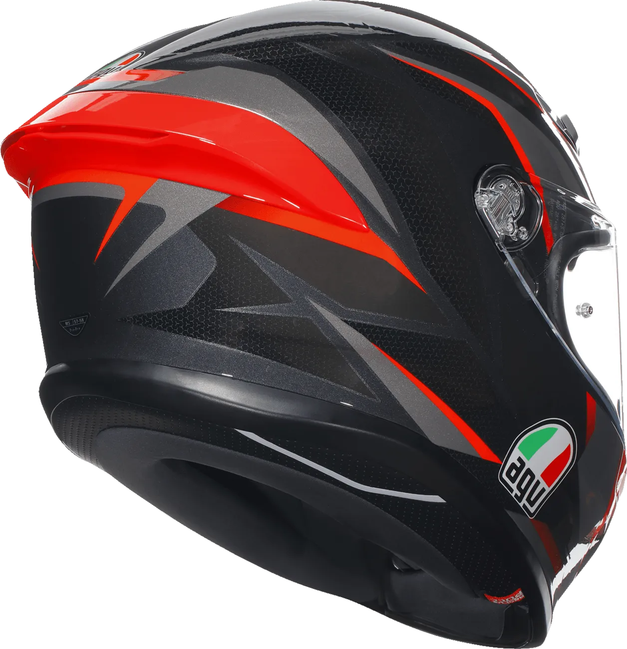 AGV K6 S Helmet - Slashcut Black/Grey/Red - OPEN BOX