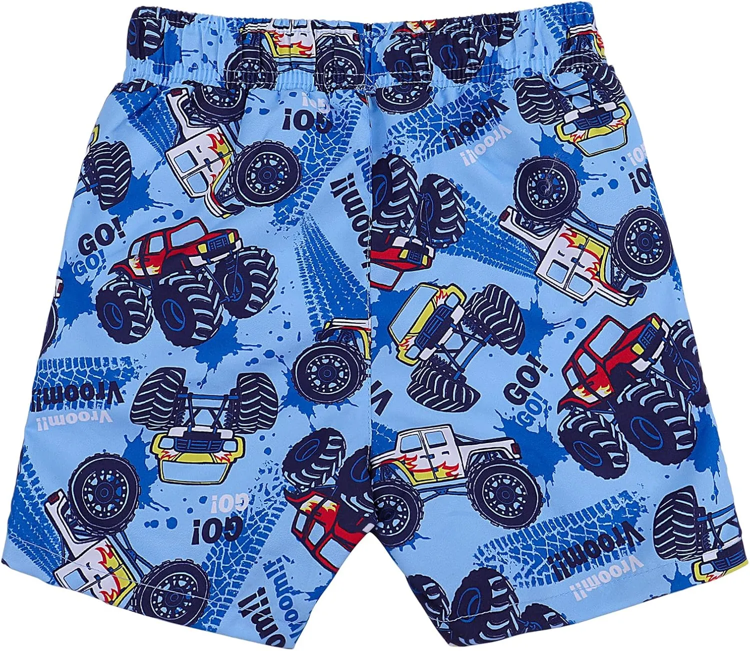 ESTAMICO Boys' Quick Dry Beach Swim Trunk Printed Board Shorts with Pockets