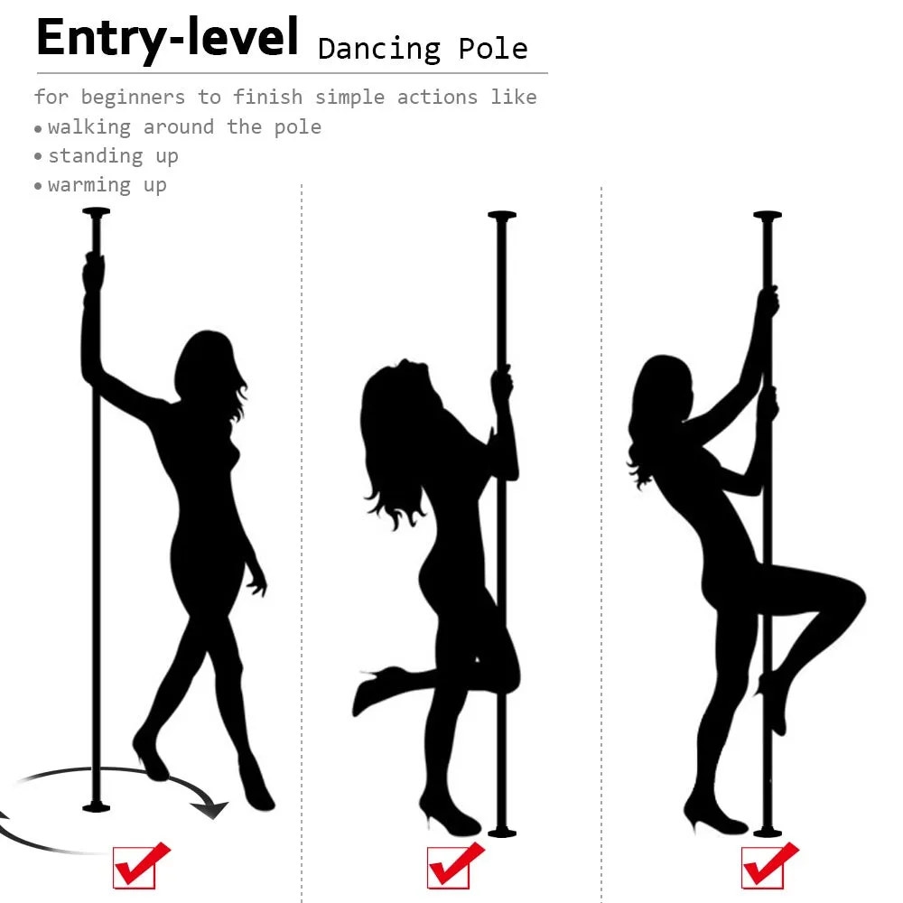Heavy Duty Portable Freestanding Fitness Home Dance Pole