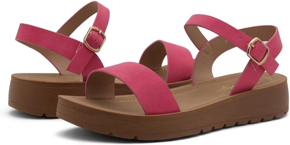 Herstyle Womens Flat Sandals  One Band Ankle Strap Dressy Casual Sandals with Cushioned Footbed | Comfortable Open Toe Walking Shoes for Summer & Daily Wear