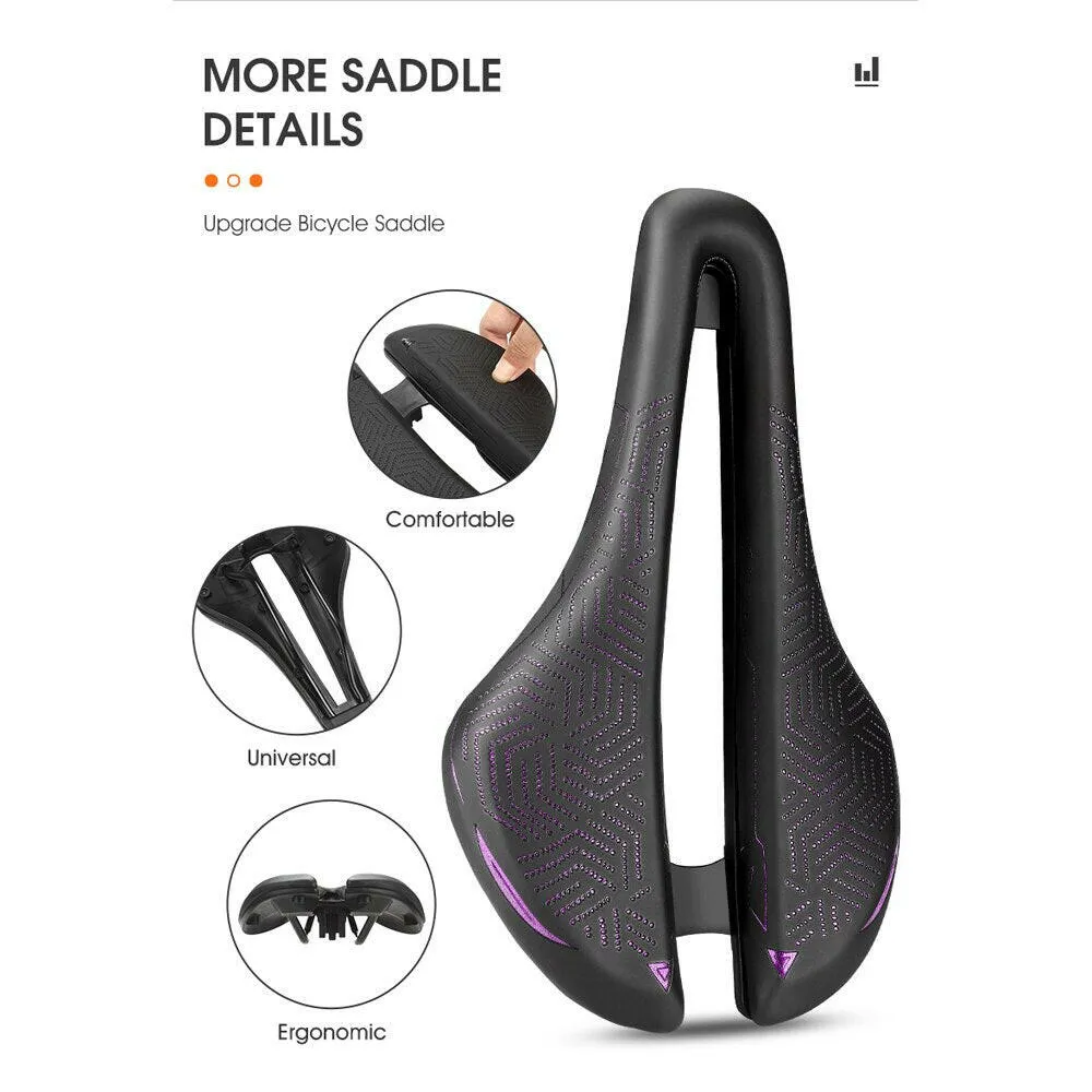 Hollow Breathable Bike Saddle Bicycle Seats Soft Cycling Cushion Bike Saddle Cycling Accessories PU Waterproof