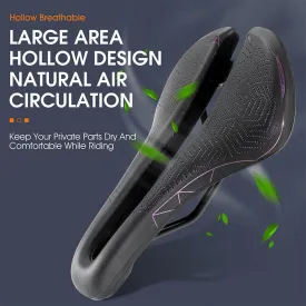 Hollow Breathable Bike Saddle Bicycle Seats Soft Cycling Cushion Bike Saddle Cycling Accessories PU Waterproof
