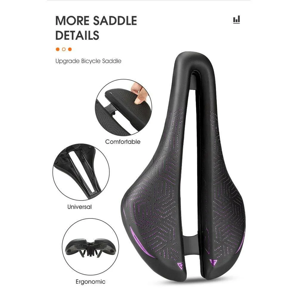 Hollow Breathable Bike Saddle Bicycle Seats Soft Cycling Cushion Bike Saddle PU Waterproof Cycling Accessories