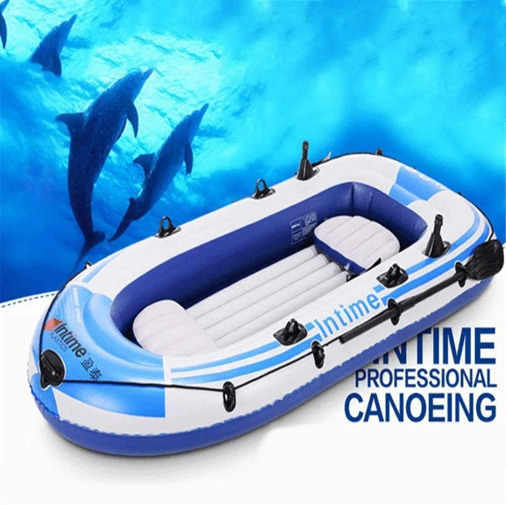 Inflatable Kayak,Two-Person Inflatable Boat, Rubber Rowing Boat,for Adult Outdoor Sport Fishing Sea Shores,Blue