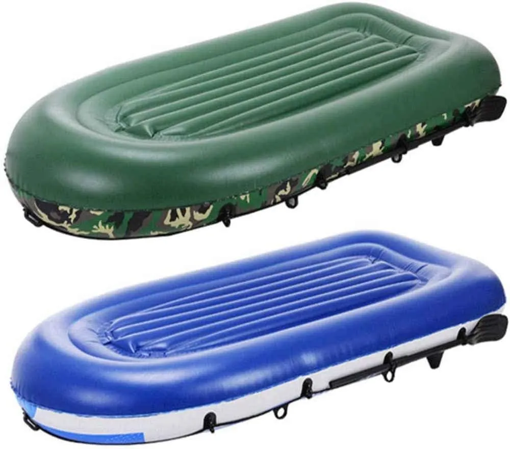 Inflatable Kayak,Two-Person Inflatable Boat, Rubber Rowing Boat,for Adult Outdoor Sport Fishing Sea Shores,Blue
