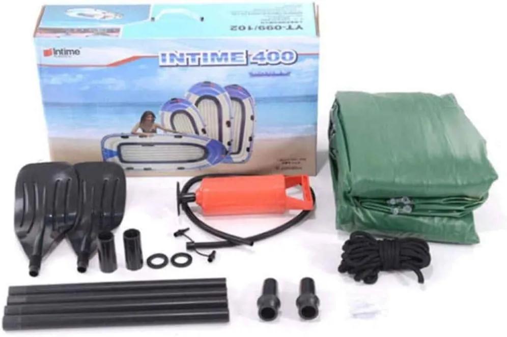 Inflatable Kayak,Two-Person Inflatable Boat, Rubber Rowing Boat,for Adult Outdoor Sport Fishing Sea Shores,Blue