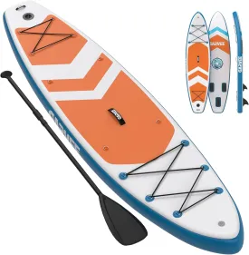 Inflatable Paddle Board for Adult, 10.6ft x 32"/ 11ft x 34" Extra Wide Inflatable Stand Up Paddle Board With Premium Accessories Suitable for Sea and Lakes