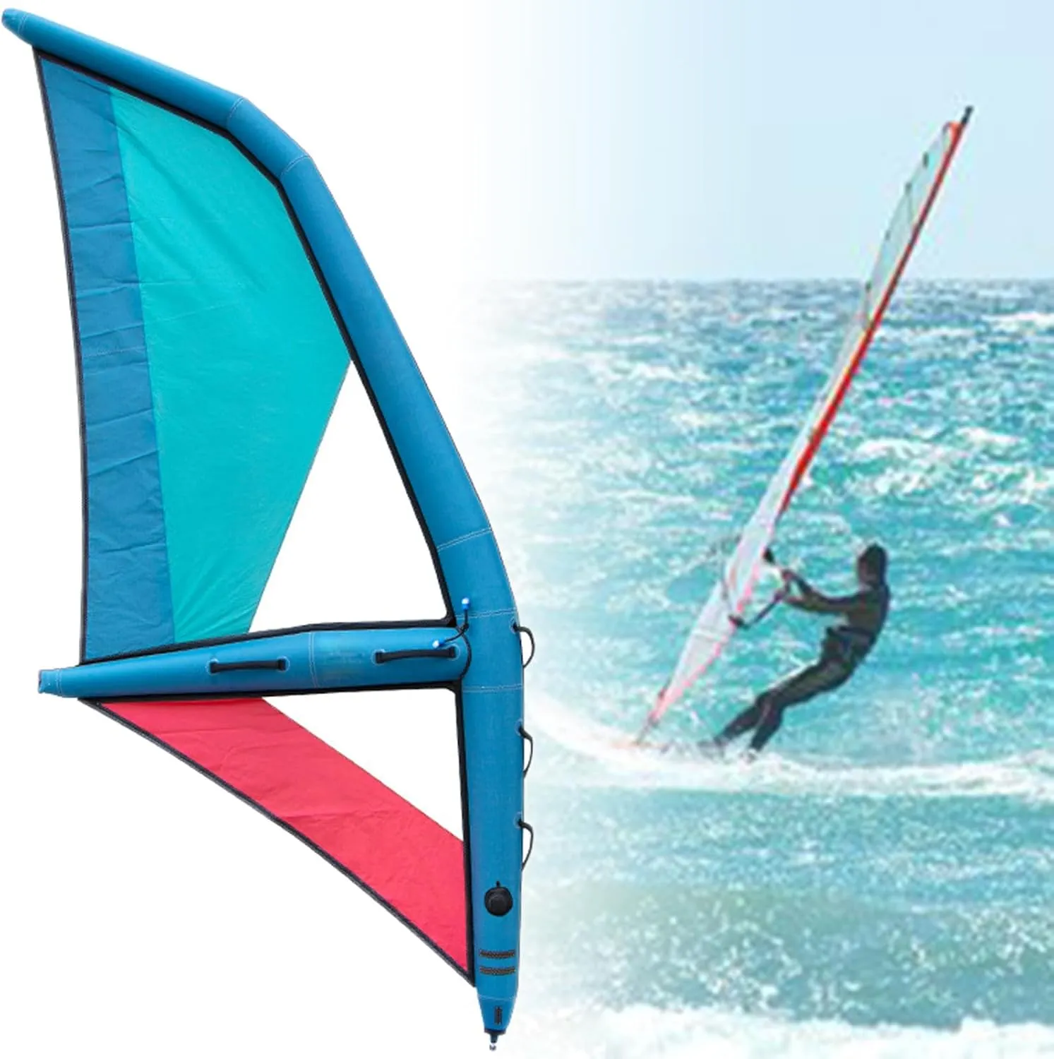 Inflatable Sail, Inflatable Stand Up Paddleboards, Freestanding Paddle Board, Wind Surfing Paddle Board for Youth & Adult