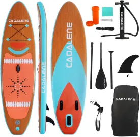 Inflatable Stand Up Paddle Board for Adults & Youth, Anti-Slip SUP Paddleboard with Premium Accessories,Removable Fins,and Backpack,Pump,Paddle
