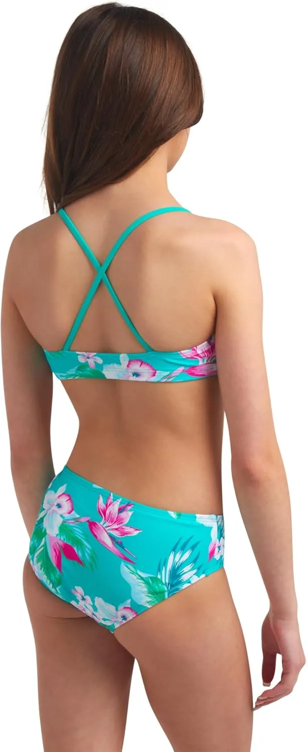 Kanu Surf Girls' Alania Flounce Bikini Beach Sport 2 Piece Swimsuit