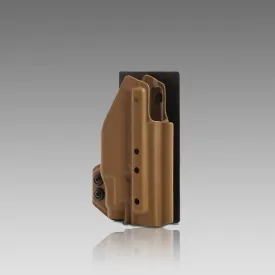 KYDEX HOLSTER WITH VELCRO® HOOK ATTACHMENT PANEL (LIGHT BEARING) COYOTE BROWN