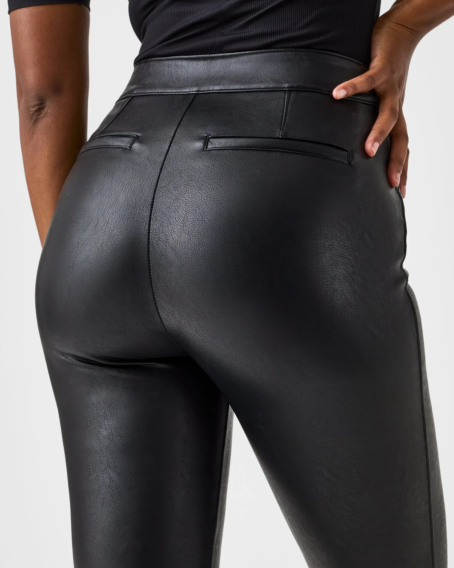 Leather-Like Flare Pant