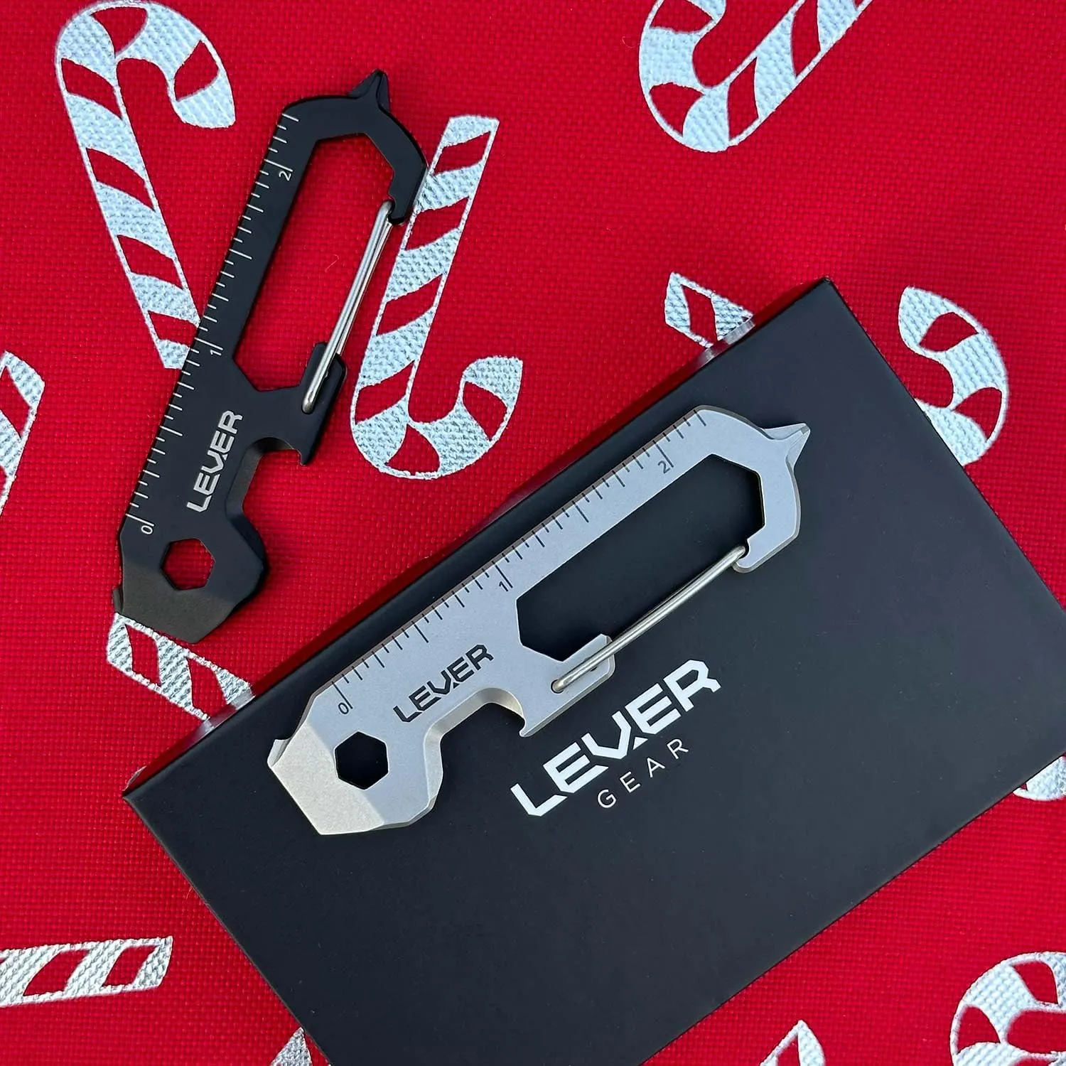 Lever Gear CLiP KT Bottle Opener Keychain Multitool Carabiner For Keys | Mini Prybar Key Carabiner Keychain Screwdriver Multitool For Men | EDC Tool Key Chain Multi Tool For Men Gift