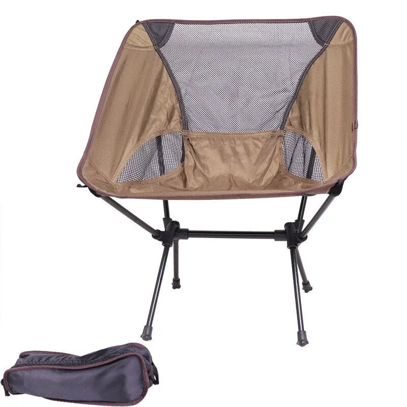 Lightweight Folding Camping Chair - Fishing, BBQ, Hiking, Picnic, Beach - 150kg Load Capacity, Portable & Foldable