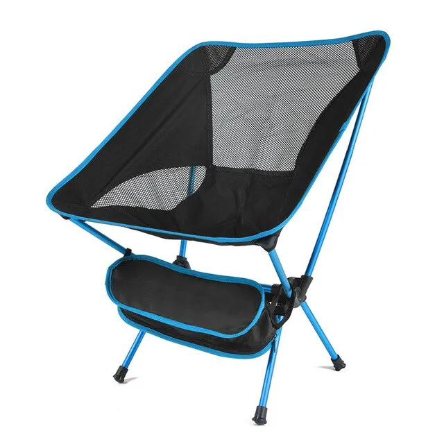 Lightweight Folding Camping Chair - Fishing, BBQ, Hiking, Picnic, Beach - 150kg Load Capacity, Portable & Foldable