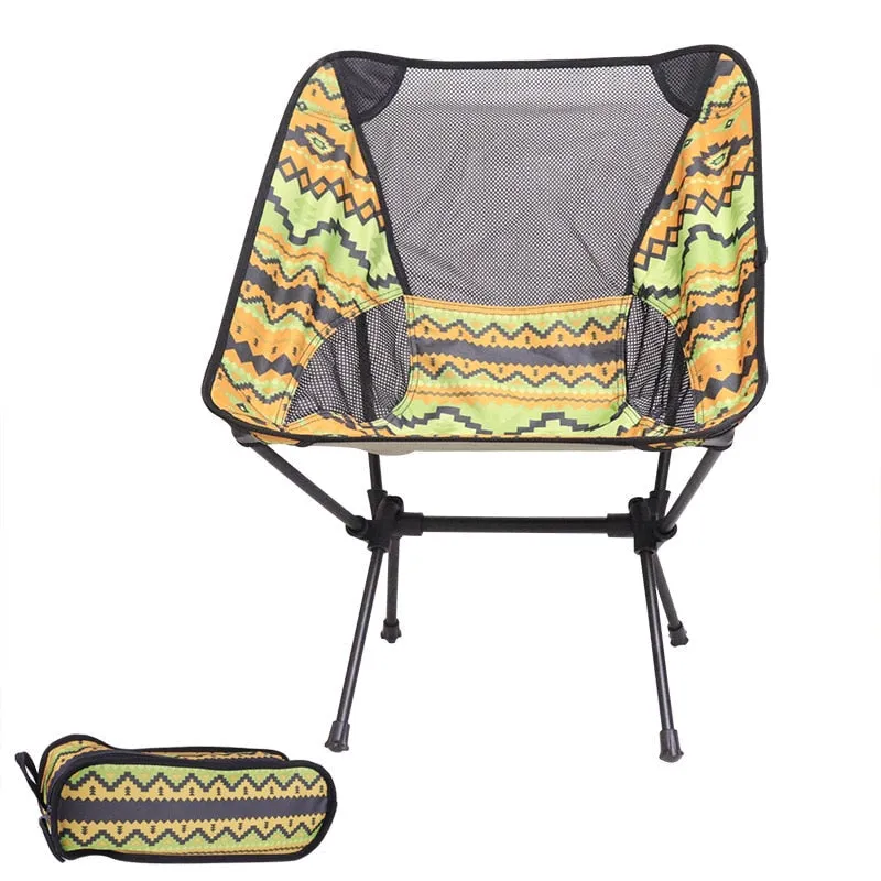 Lightweight Folding Camping Chair - Fishing, BBQ, Hiking, Picnic, Beach - 150kg Load Capacity, Portable & Foldable