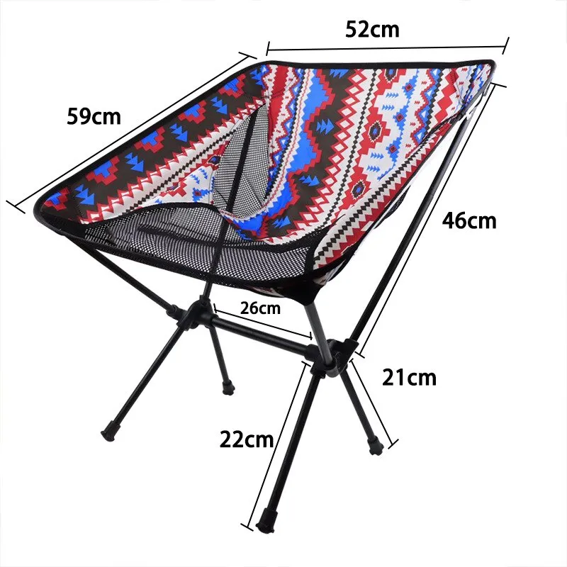 Lightweight Folding Camping Chair - Fishing, BBQ, Hiking, Picnic, Beach - 150kg Load Capacity, Portable & Foldable