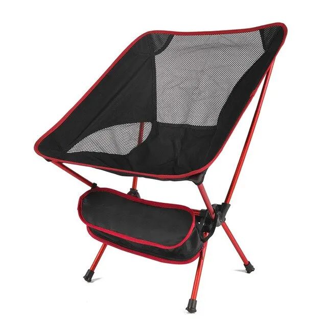 Lightweight Folding Camping Chair - Fishing, BBQ, Hiking, Picnic, Beach - 150kg Load Capacity, Portable & Foldable