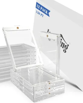 Lzerking Magnetic Card Holders 12 Pack, 130PT One Touch Card Holder for Trading Card, Baseball Card, Sports Card