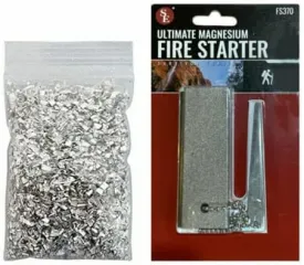 Magnesium FIRE Starters Block Emergency Flint Survival & Magnesium Shavings
