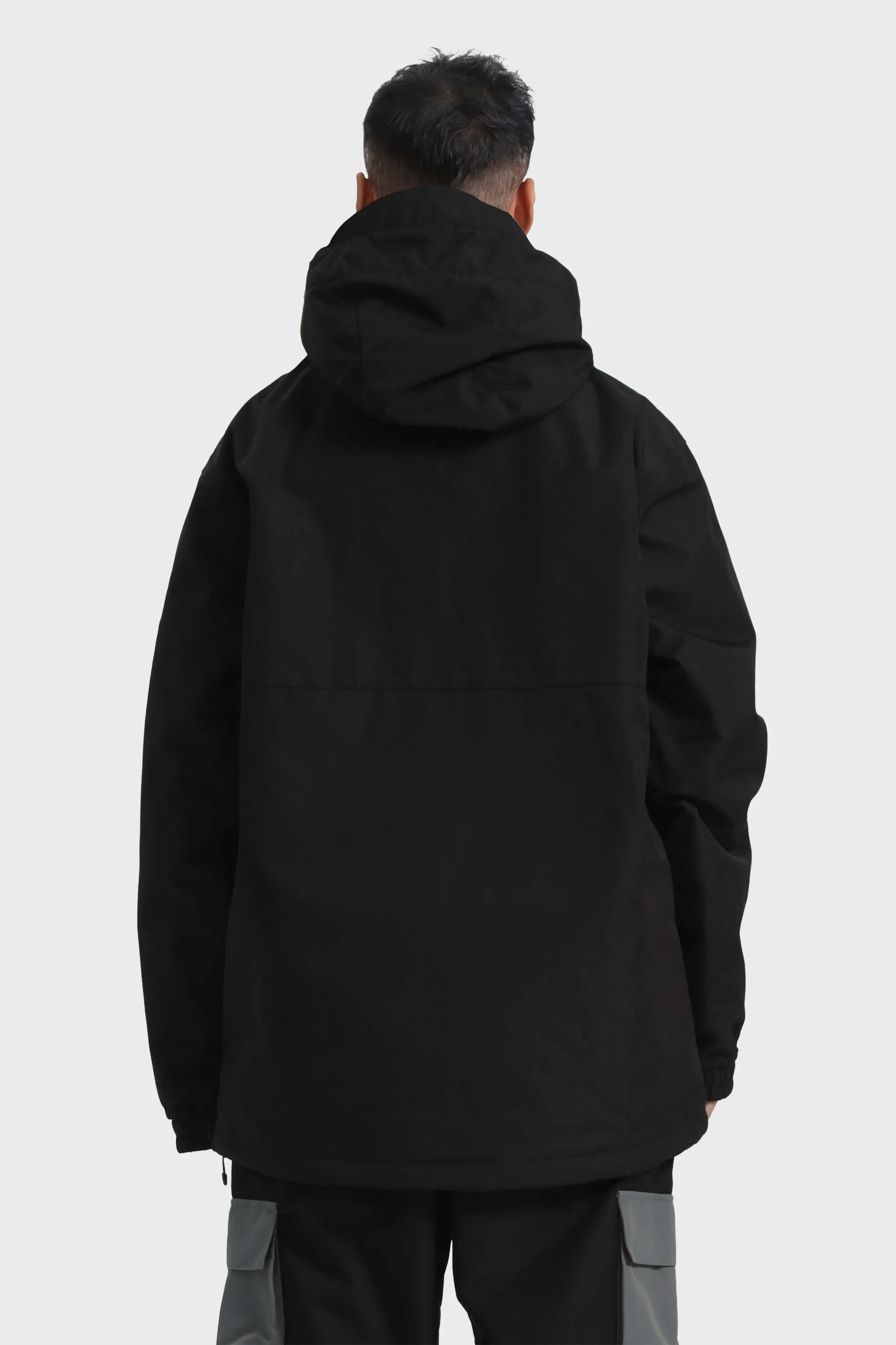 Men's Landscape Loose-Fit Multi-Snap Closure Waterproof Snow Anorak