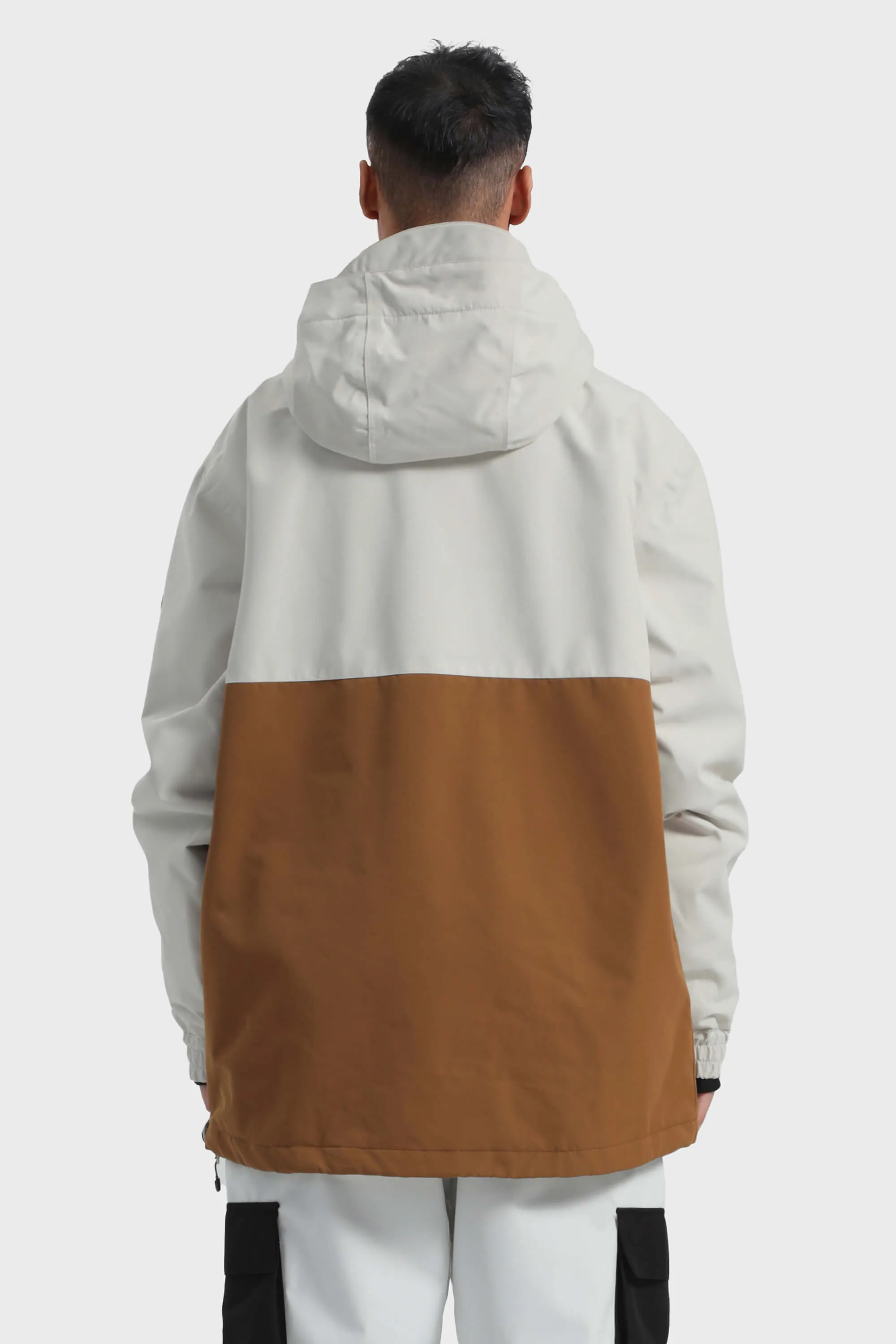 Men's Landscape Loose-Fit Multi-Snap Closure Waterproof Snow Anorak