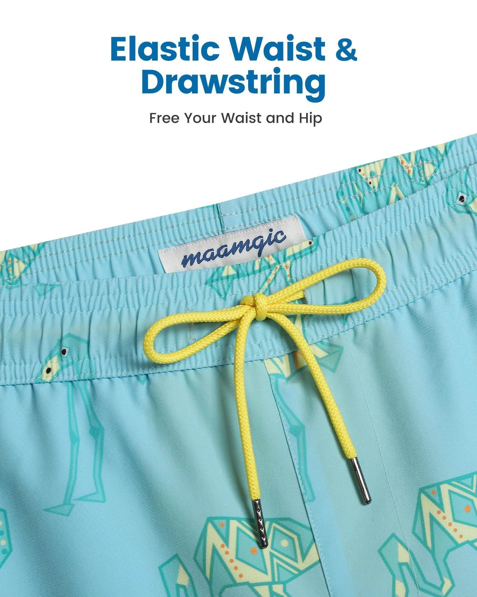 Mens Swim Trunks Compression Liner Quick Dry Zipper Pockets
