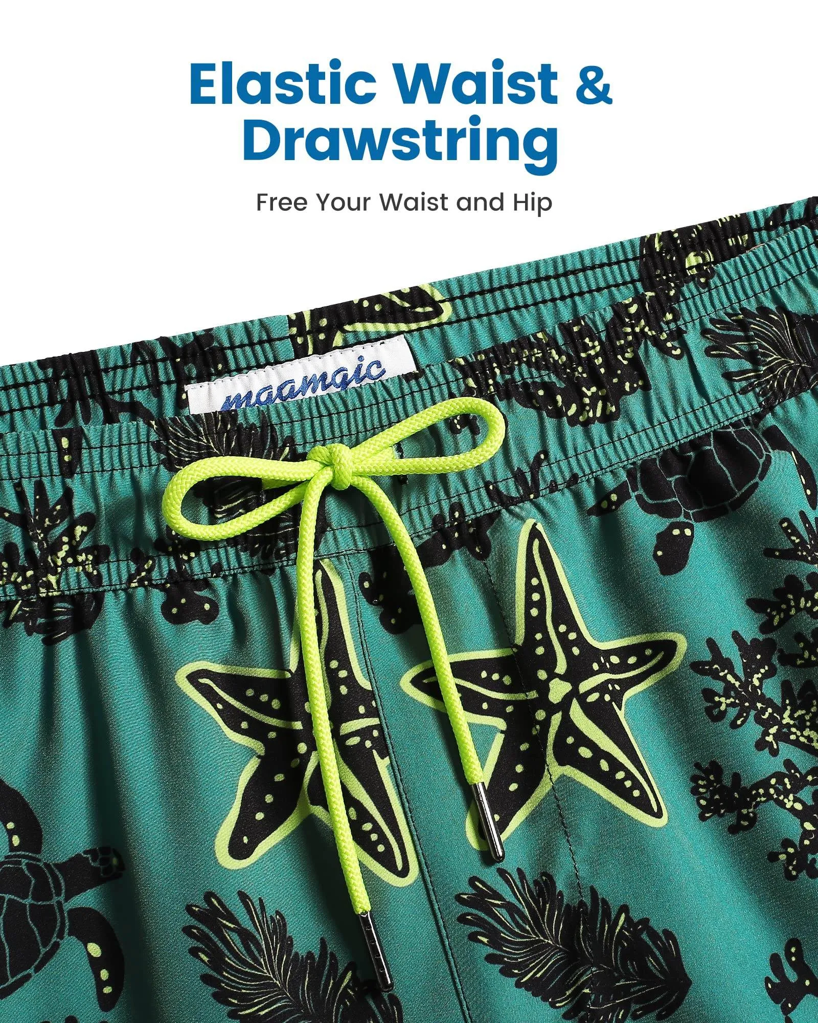 Mens Swim Trunks Compression Liner Quick Dry Zipper Pockets