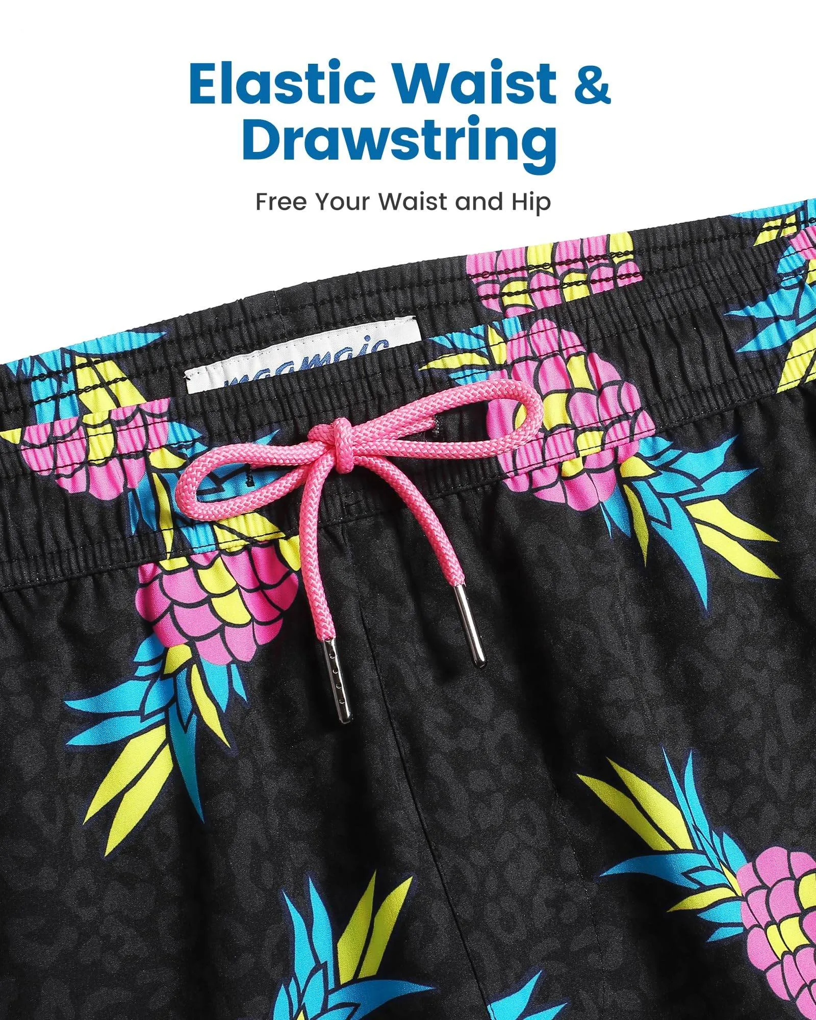 Mens Swim Trunks Compression Liner Quick Dry Zipper Pockets