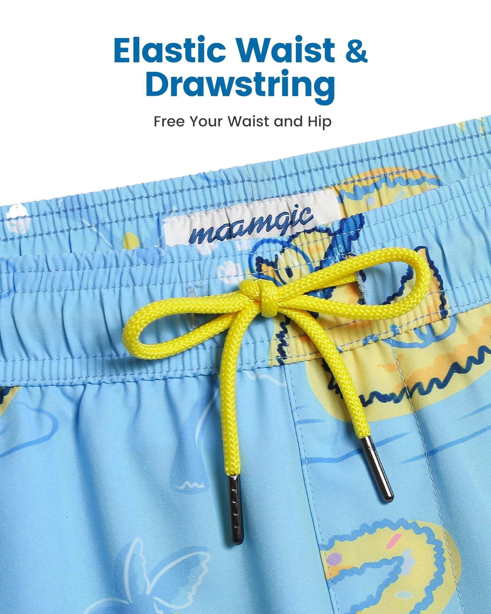 Mens Swim Trunks Compression Liner Quick Dry Zipper Pockets