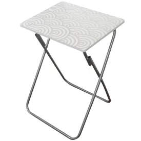 Metallic Multi-Purpose Foldable Table, Silver