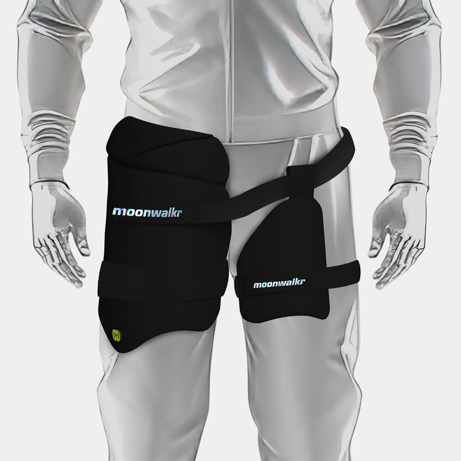 moonwalkr Thigh Guard 2.0 Cricket Batsman Black