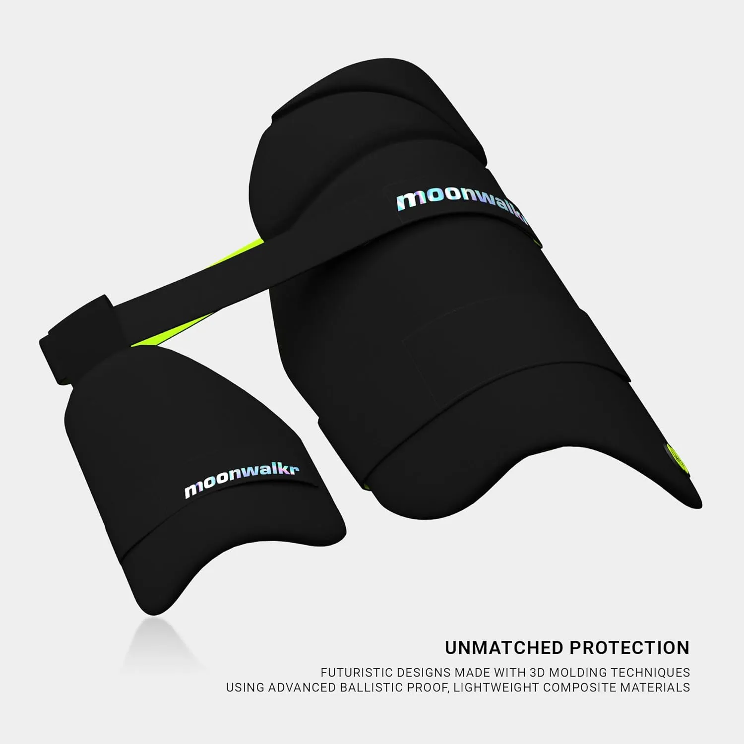 moonwalkr Thigh Guard 2.0 Cricket Batsman Black