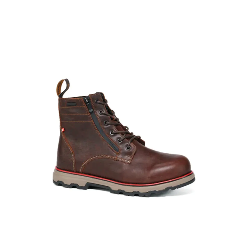 NEXGRIP ICE WHISKEY LEATHER SIDE ZIP BROWN - MENS