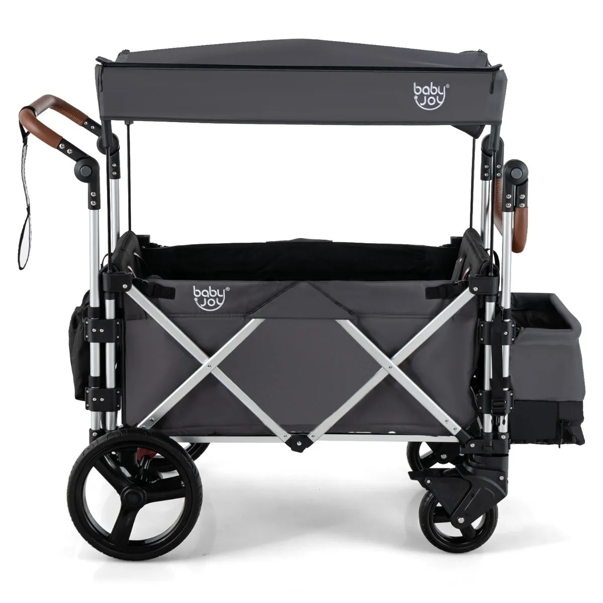 NNECW Adjustable Stroller Wagon with Ample Storage for Kids
