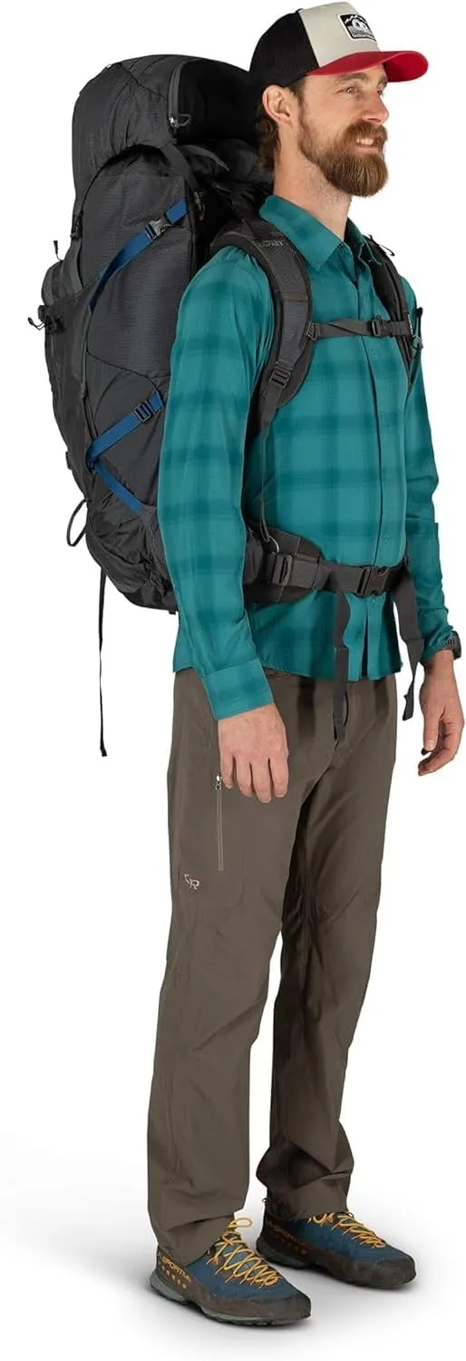 Osprey Aether Plus 70L Men's Backpacking Backpack, Black, L/XL