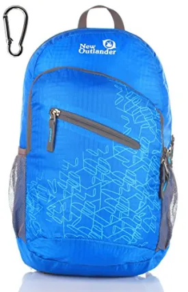 Outlander Packable Handy Lightweight Travel Hiking Backpack Daypack-Light Blue-L