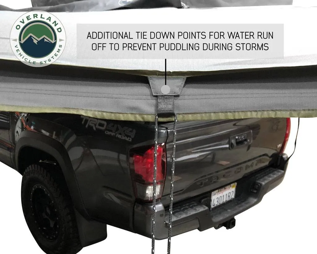 Overland Vehicle Systems Nomadic Awning 180 - Dark Gray Cover With Black Transit Cover & Brackets | Universal