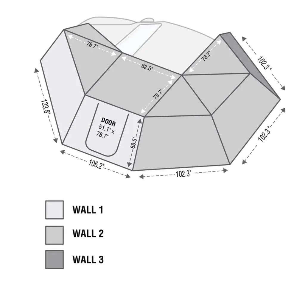 Overland Vehicle Systems Nomadic Awning 270 Awning & Wall 1, 2, & 3, Mounting Brackets - Driverside | Universal