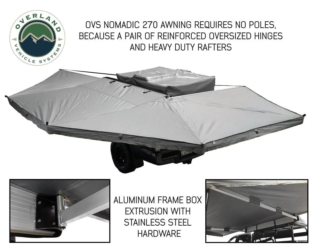 Overland Vehicle Systems Nomadic Awning 270 Awning & Wall 1, 2, & 3, Mounting Brackets - Driverside | Universal