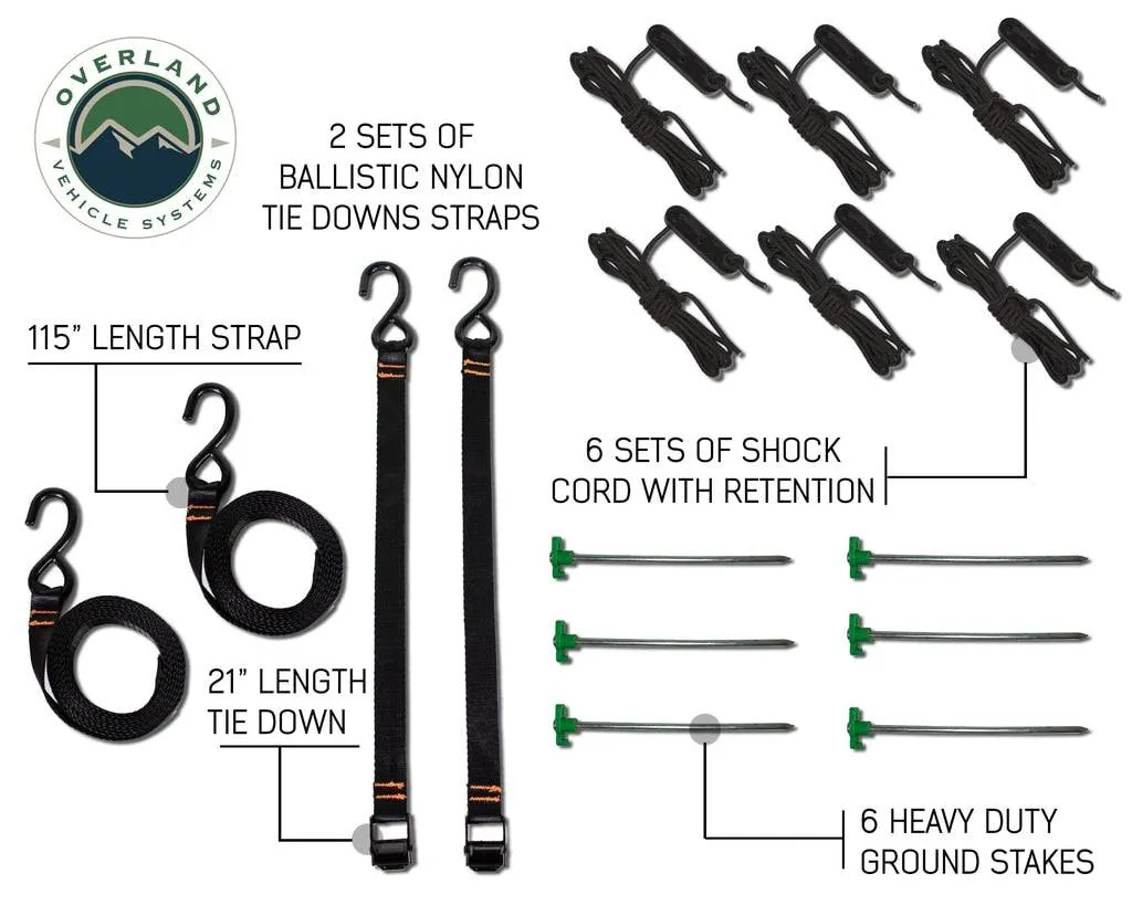 Overland Vehicle Systems Nomadic Awning 270 Awning & Wall 1, 2, & 3, Mounting Brackets - Driverside | Universal