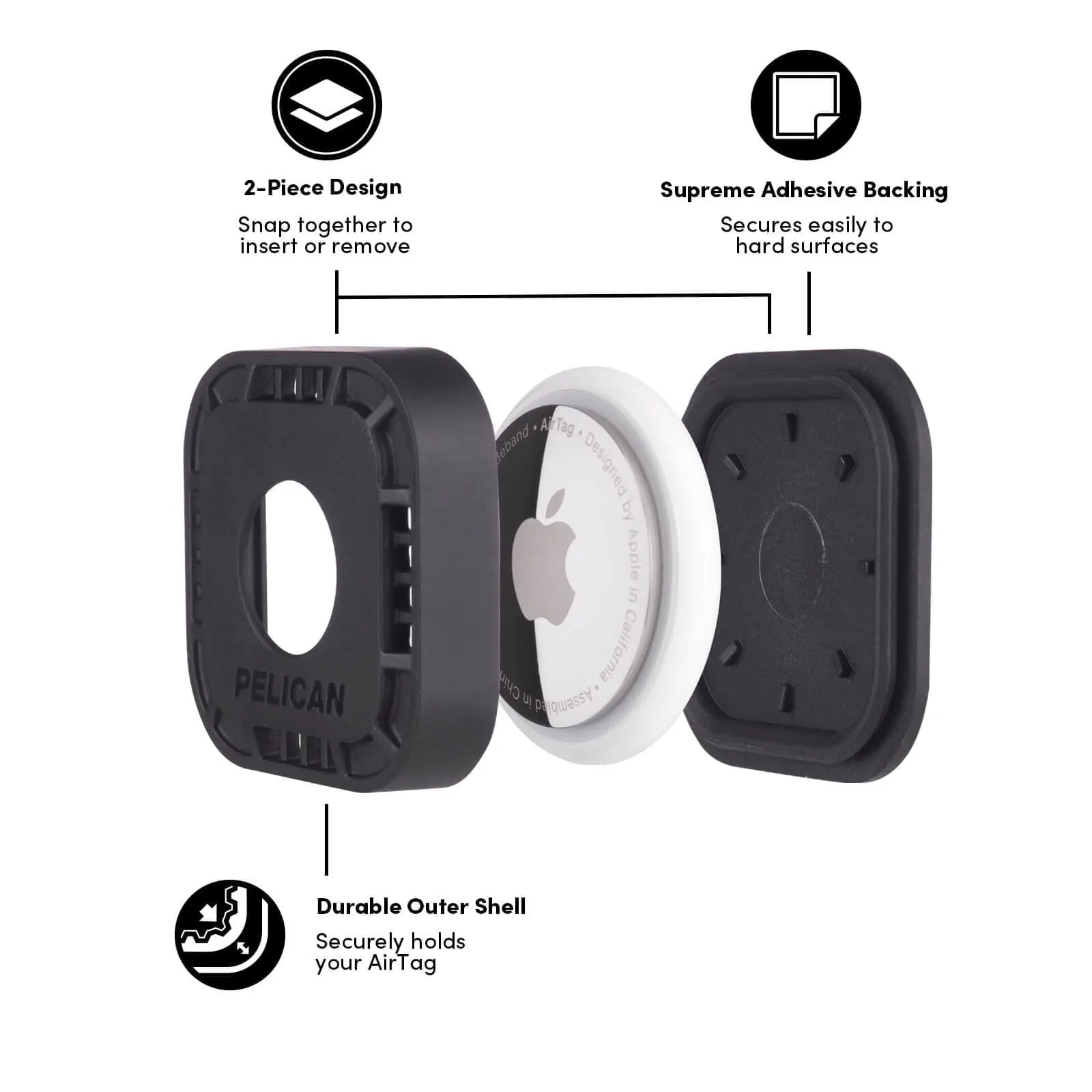 Pelican Protector AirTag Case Variety Pack - Black